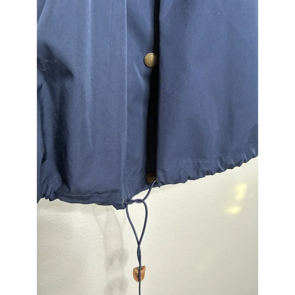 Ralph Lauren Jacket Women XL Blue LRL Zip Snap Trench Peacoat Windbreaker 0454 - Picture 14 of 16